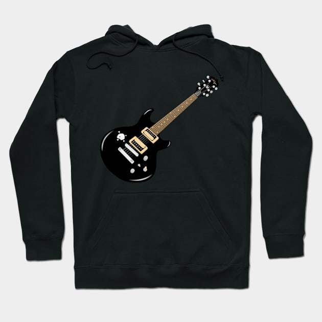 Black Guitar Hoodie by DulceDulce